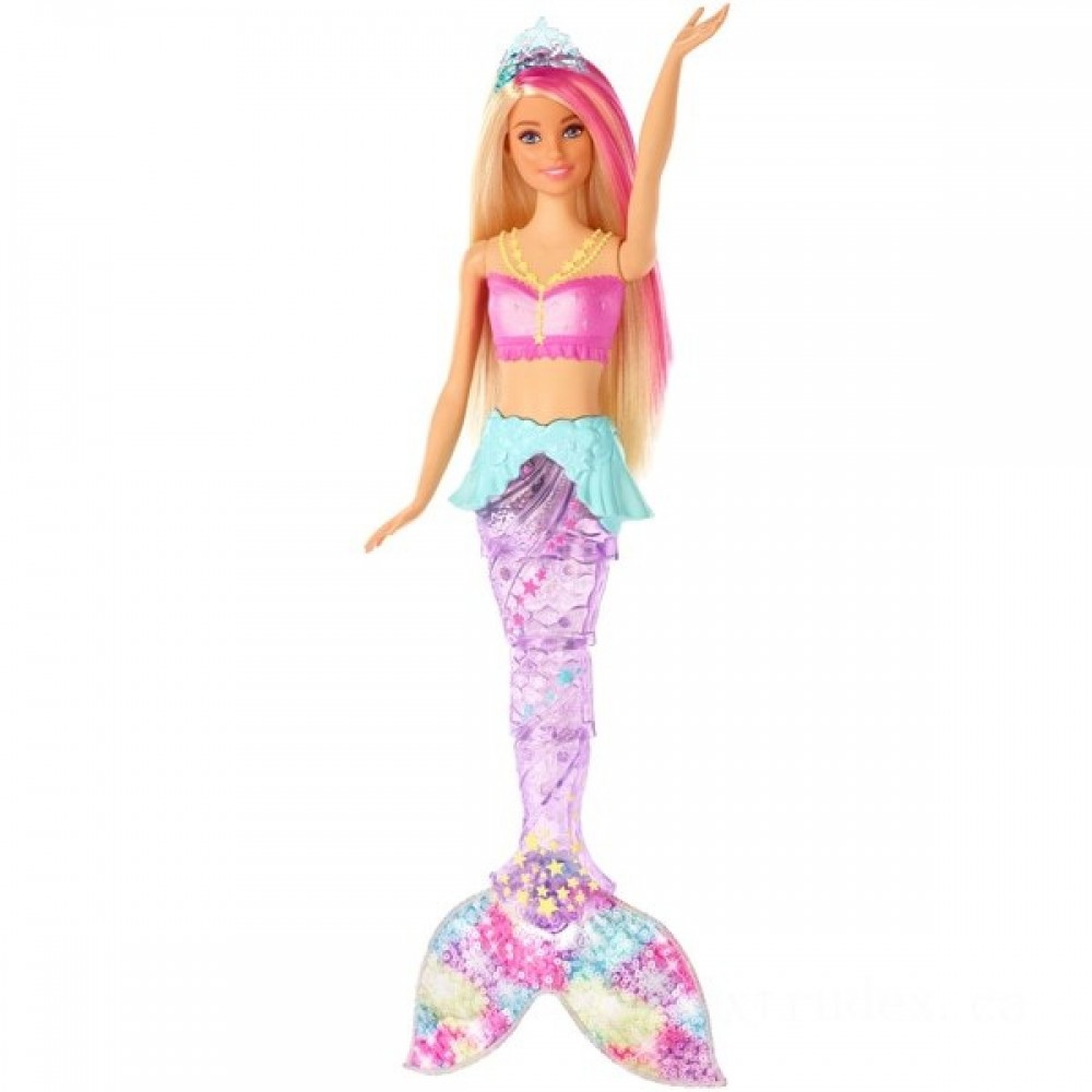 60% Off - Barbie Dreamtopia Glimmer Lighting Mermaid - Closeout:£16