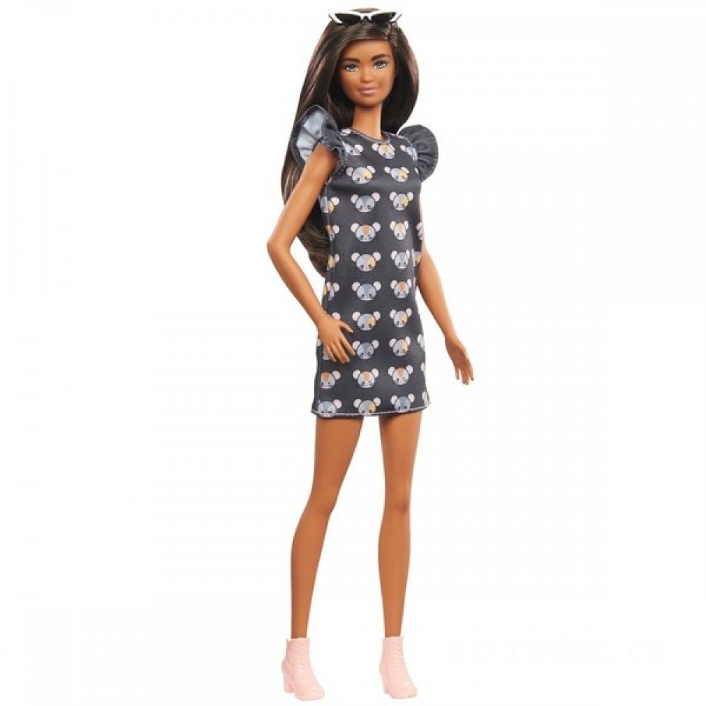 August Back to School Sale - Barbie Fashionista Dolly 140 Computer Mouse Print Dress - Digital Doorbuster Derby:£7