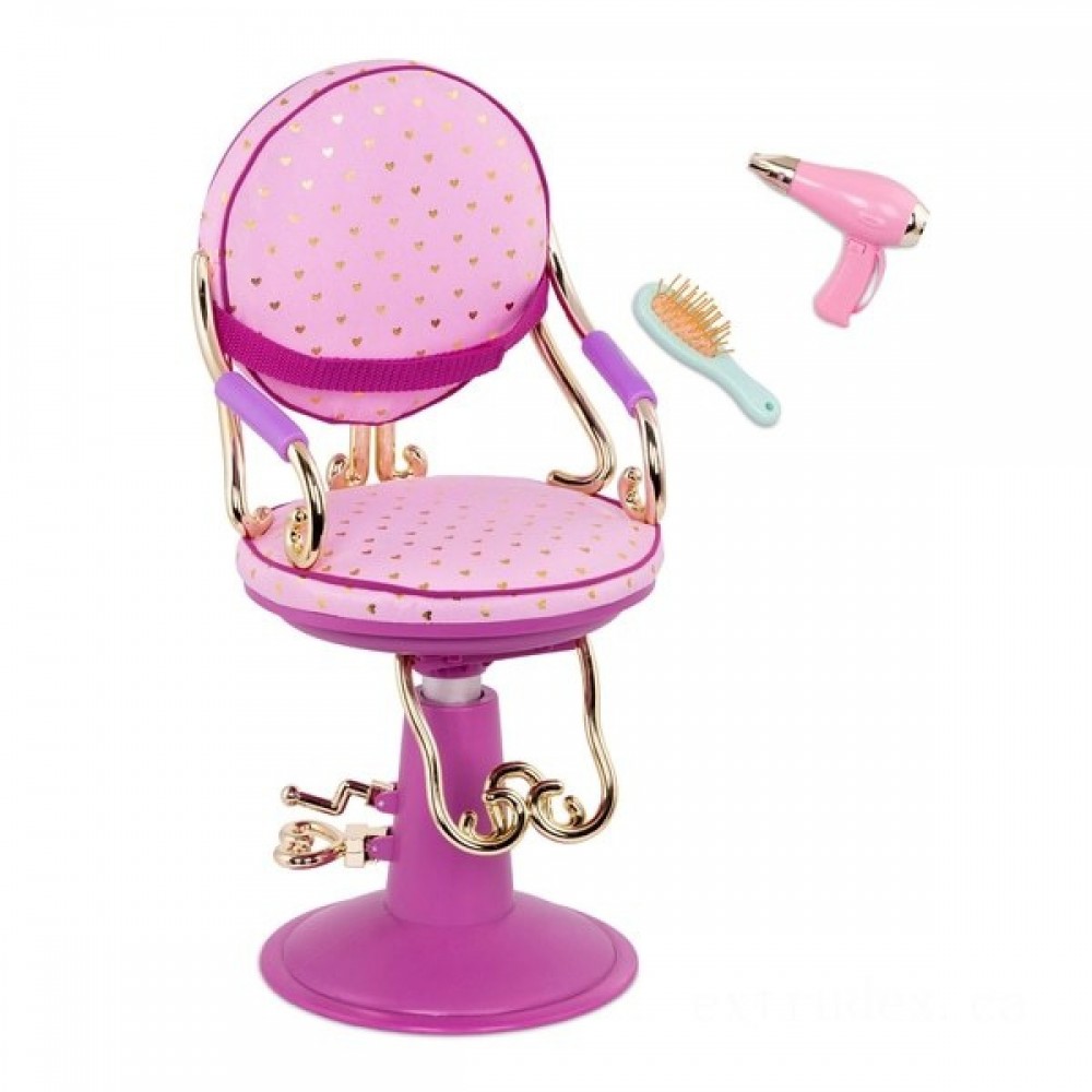 Our Generation Eating High On The Hog Beauty Salon Chair Establish