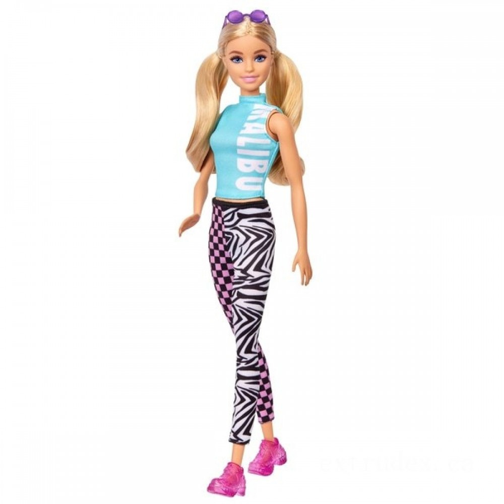 July 4th Sale - Barbie Fashionista Toy 158 Malibu Sporty Tights - Father's Day Deal-O-Rama:£7[coc8888li]