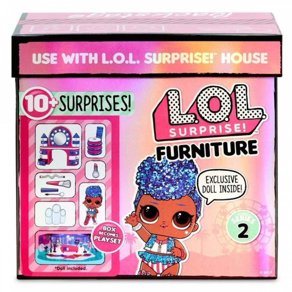 Mega Sale - L.O.L. Surprise! Household Furniture Backstage with Independent Queen - Online Outlet X-travaganza:£12[jcc8904ba]