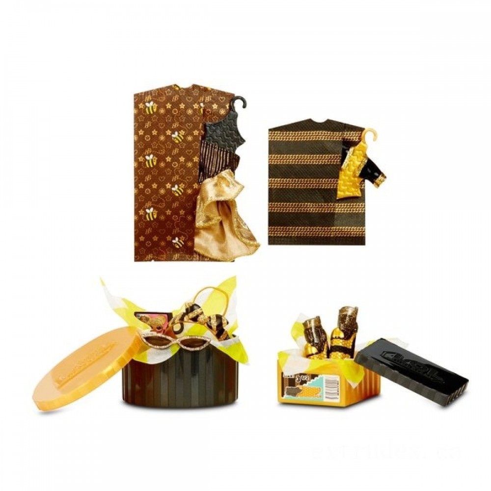Gift Guide Sale - L.O.L. Surprise! JK Queen Honey Bee Mini Manner Doll - Christmas Clearance Carnival:£15