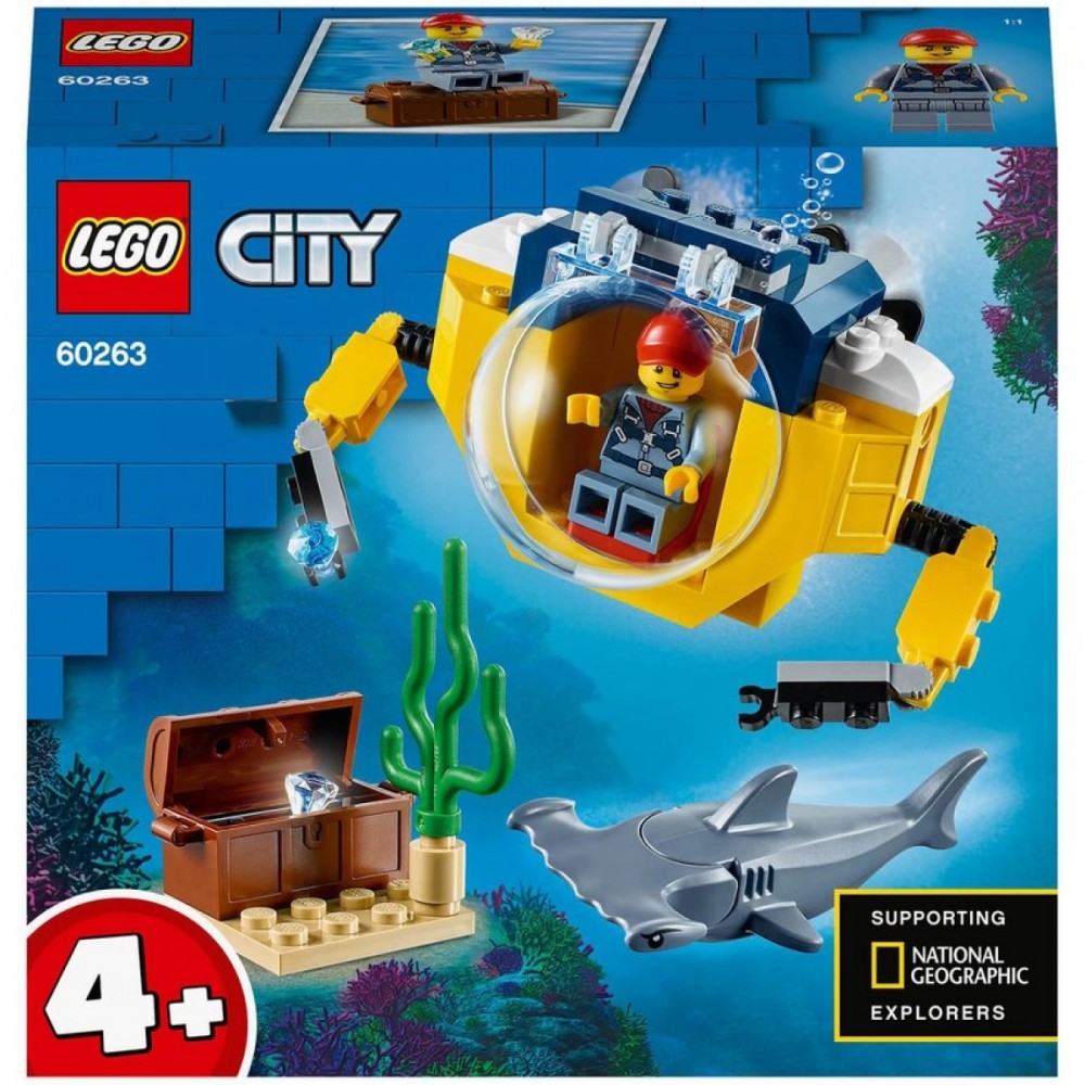 Holiday Shopping Event - LEGO Area: 4+ Ocean Mini-Submarine Deep Sea Establish (60263 ) - Winter Wonderland Weekend Windfall:£7
