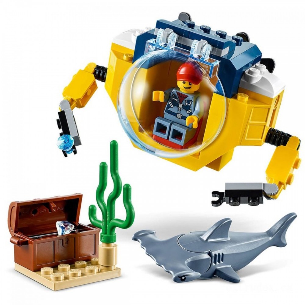 Black Friday Weekend Sale - LEGO Area: 4+ Sea Mini-Submarine Deep Ocean Establish (60263 ) - Online Outlet Extravaganza:£8