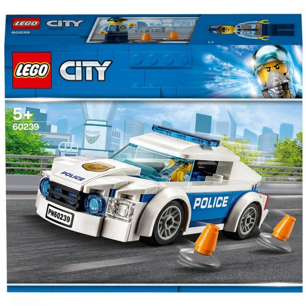 LEGO Urban Area: Cops Patrol Hunt Automobile Toy with Police Officer (60239 )
