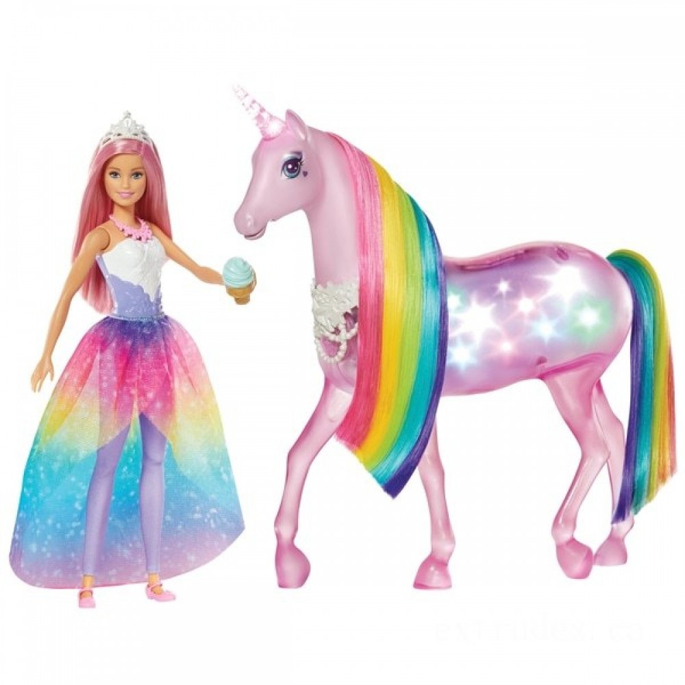 While Supplies Last - Barbie Dreamtopia Enchanting Illuminations Unicorn - Digital Doorbuster Derby:£39