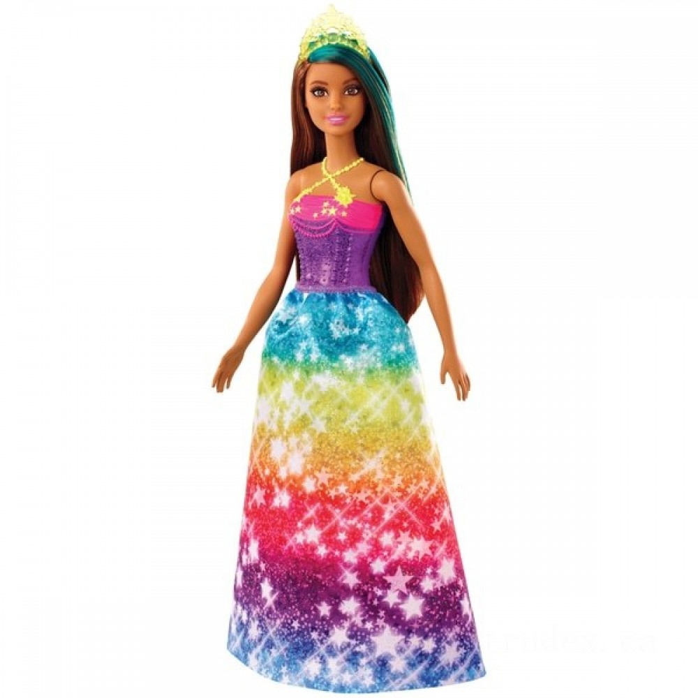 Blowout Sale - Barbie Dreamtopia Princess Dolly - Starry Rainbow Outfit - Value:£8[nec8994ca]