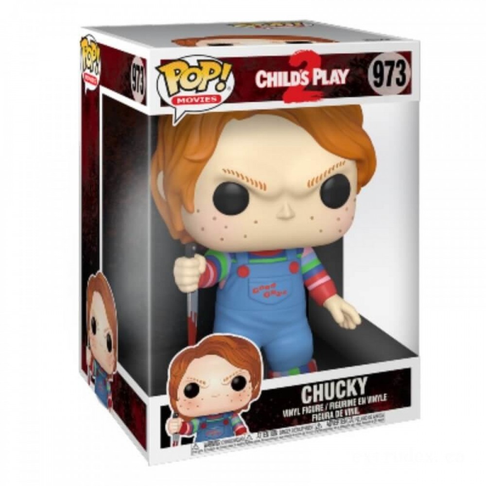 Gift Guide Sale - A Kid's Play Chucky 10-Inch Funko Stand Out! Vinyl - Markdown Mardi Gras:£25[chc9031ar]