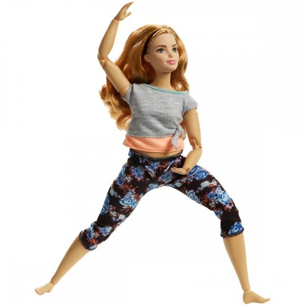 Seasonal Sale - Barbie Made to Move Strawberry Blond Figurine - Fire Sale Fiesta:£16