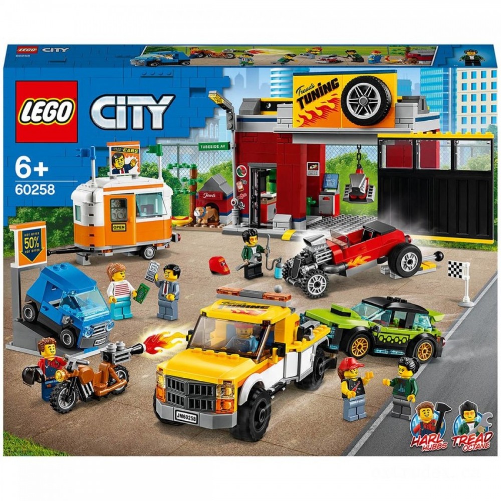 LEGO Area: Nitro Tires Adjusting Workshop Structure Set (60258 )