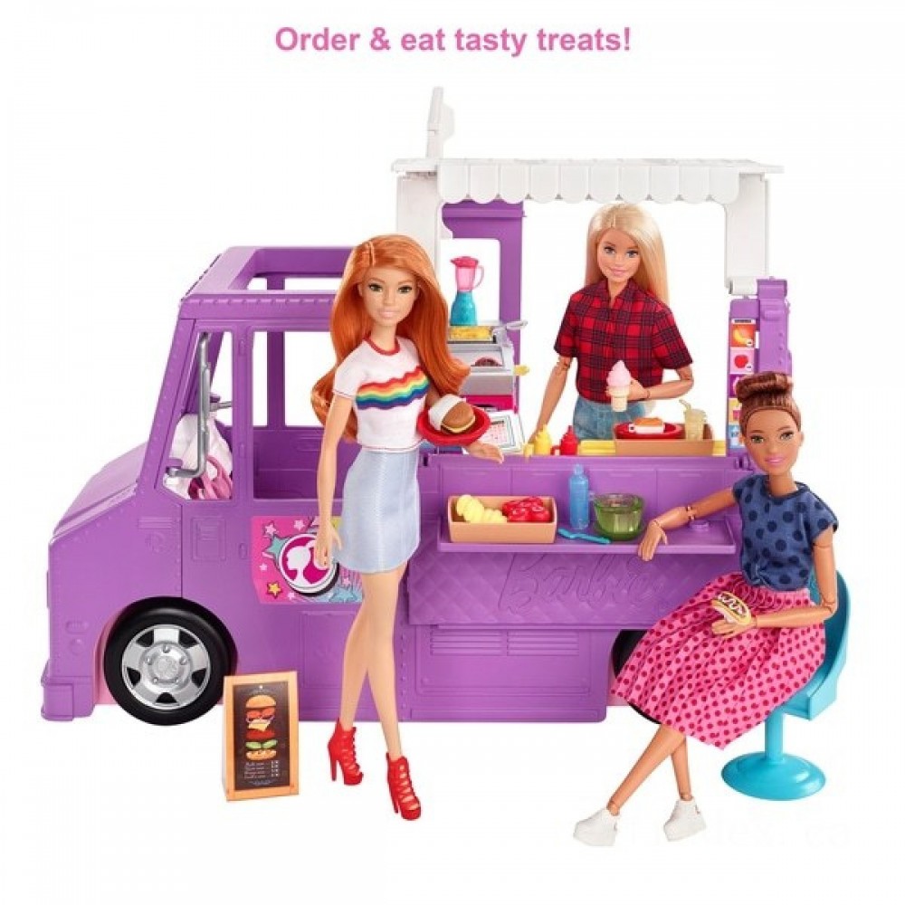 July 4th Sale - Barbie Fresh n Enjoyable Food items Vehicle Playset - Give-Away:£39