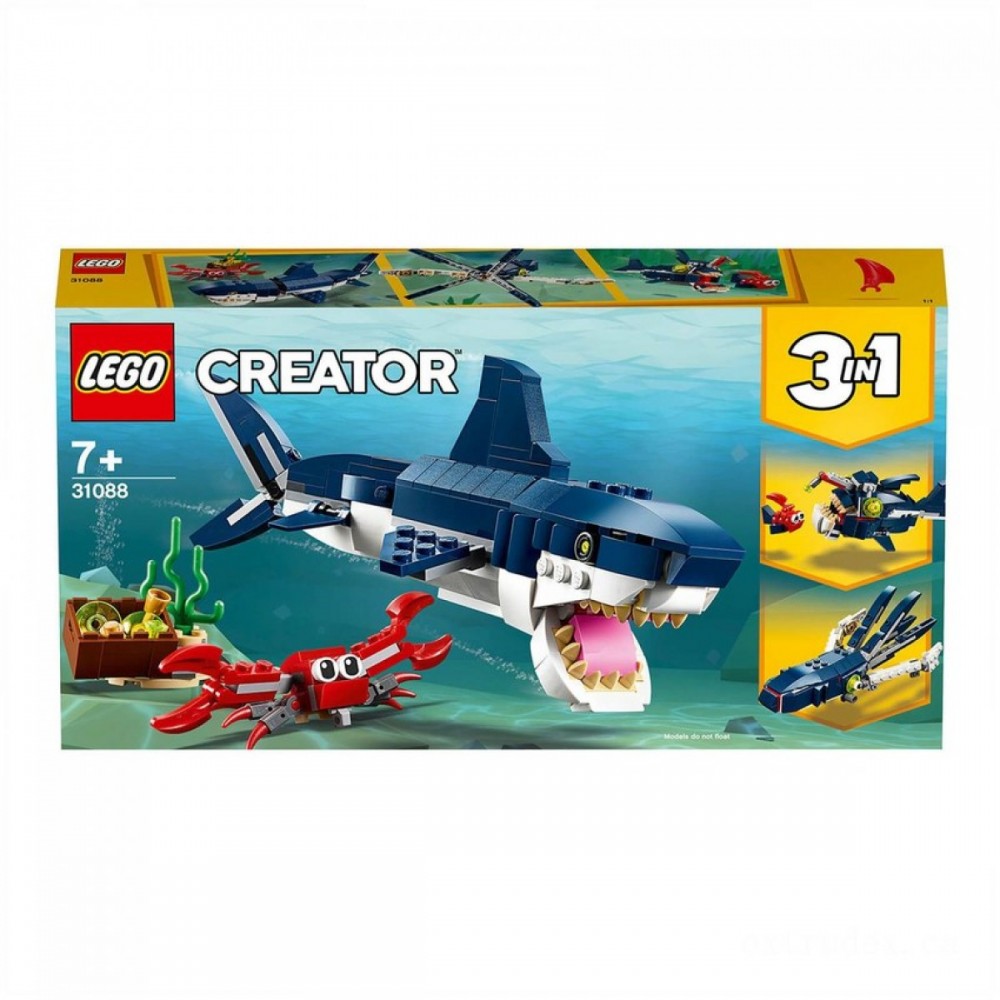 Price Reduction - LEGO Inventor: 3in1 Deep Ocean Creatures Building Put (31088 ) - Memorial Day Markdown Mardi Gras:£10[chc9102ar]