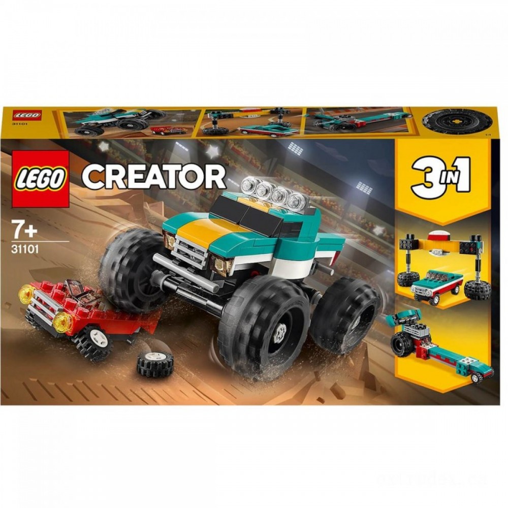 August Back to School Sale - LEGO Inventor: 3in1 Creature Truck Leveling Car Plaything (31101 ) - Click and Collect Cash Cow:£11