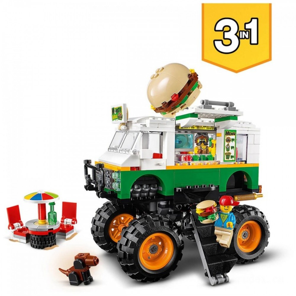 LEGO Developer: 3in1 Creature Cheeseburger Vehicle Property Establish (31104 )