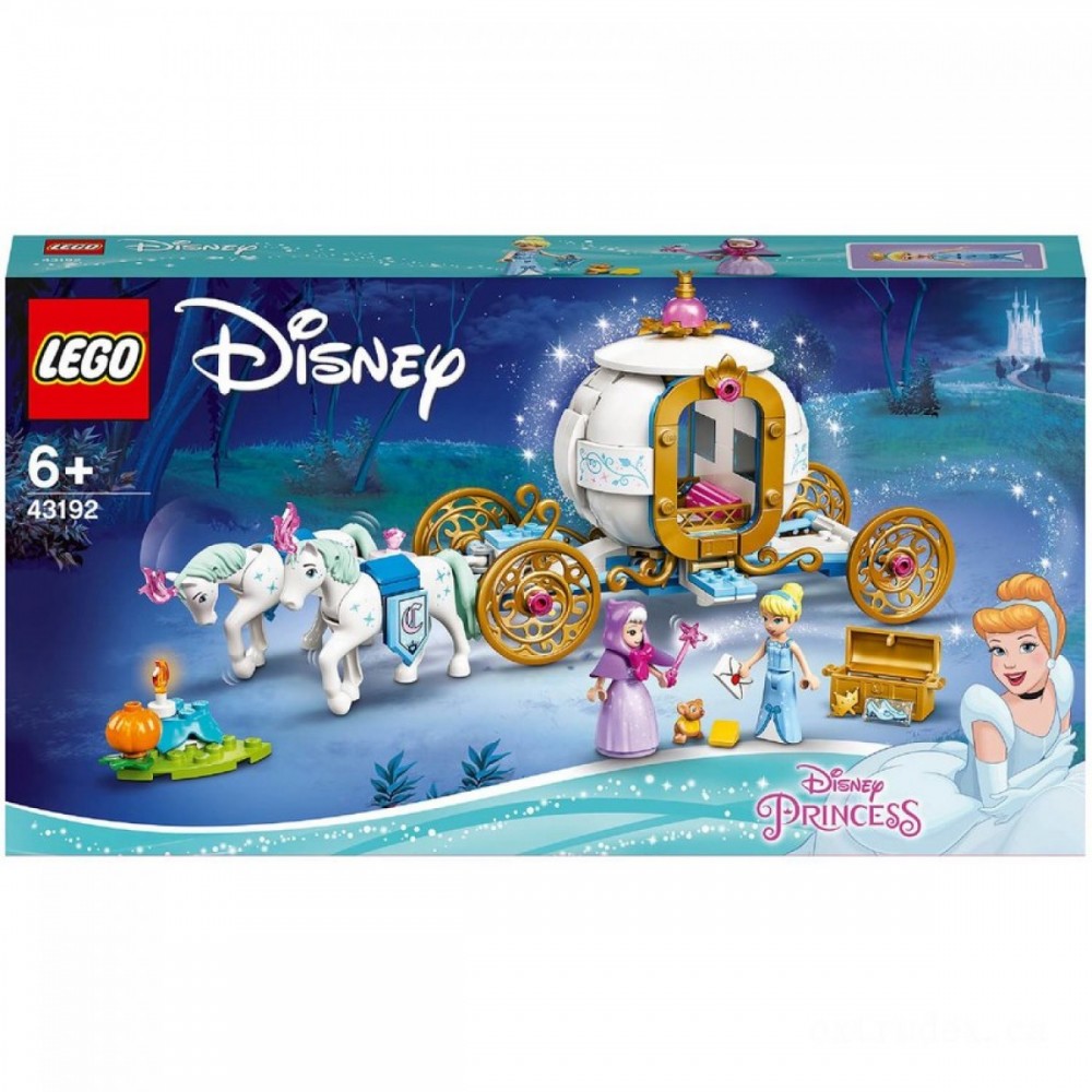 Half-Price Sale - LEGO Disney Princess or queen: Cinderella's Royal Carriage Toy (43192 ) - Sale-A-Thon Spectacular:£27[lic9191nk]