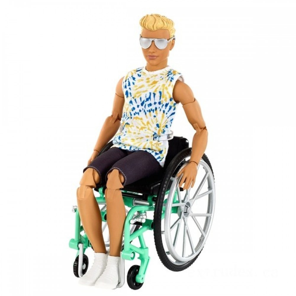 End of Season Sale - Barbie Ken Dolly 167 along with Wheelchair - Digital Doorbuster Derby:£15[bec9204nn]