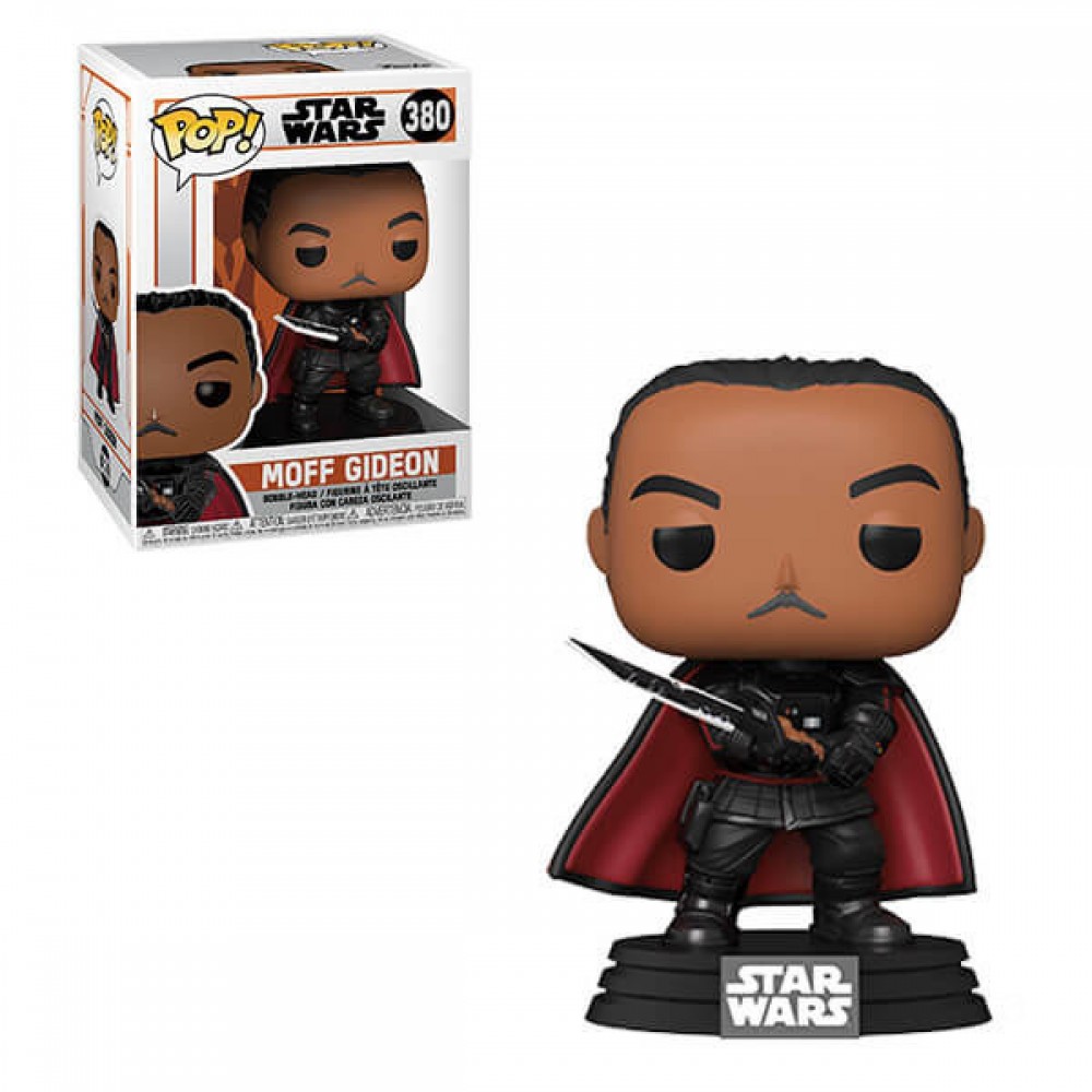 Two for One Sale - Celebrity Wars The Mandalorian Moff Gideon Funko Stand Out! Vinyl - Winter Wonderland Weekend Windfall:£7