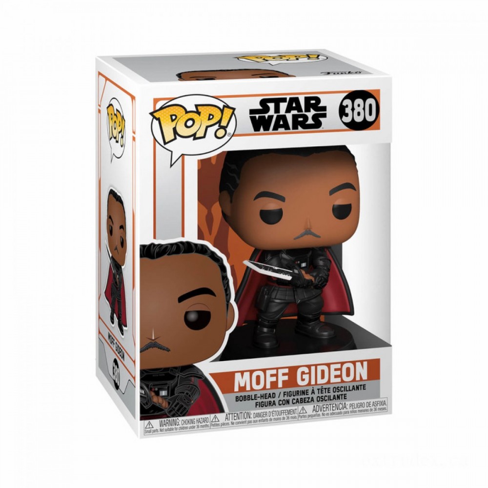 Clearance - Superstar Wars The Mandalorian Moff Gideon Funko Stand Out! Plastic - Thanksgiving Throwdown:£8