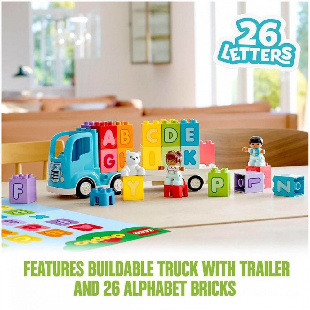 Blowout Sale - LEGO DUPLO My First: Alphabet Truck Toy Set (10915 ) - Savings Spree-Tacular:£15[jcc9228ba]