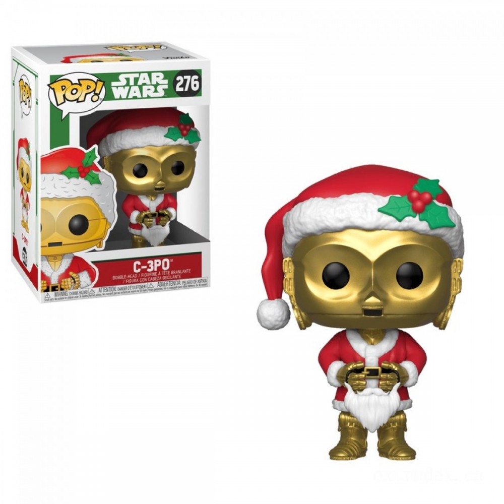 Celebrity Wars Holiday - C-3PO as Santa Clam Funko Pop! Vinyl fabric