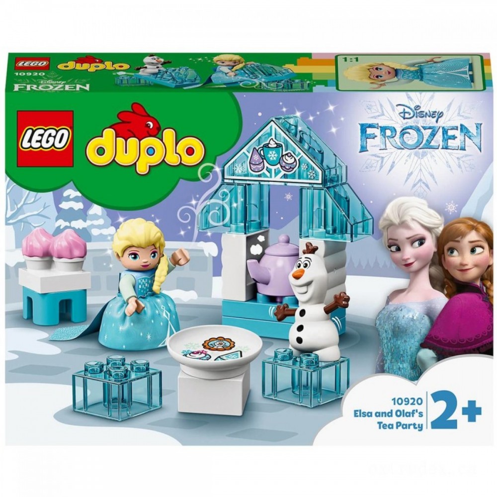 Two for One Sale - LEGO DUPLO Frozen II: Elsa as well as Olaf's Ice Party Place (10920 ) - Boxing Day Blowout:£15[lic9251nk]