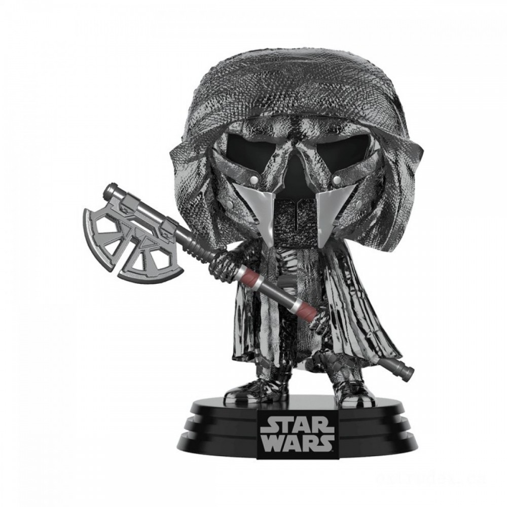 Star Wars: Surge of the Skywalker - Knights of Ren Axe (Hematite Chrome) Funko Stand Out! Vinyl fabric