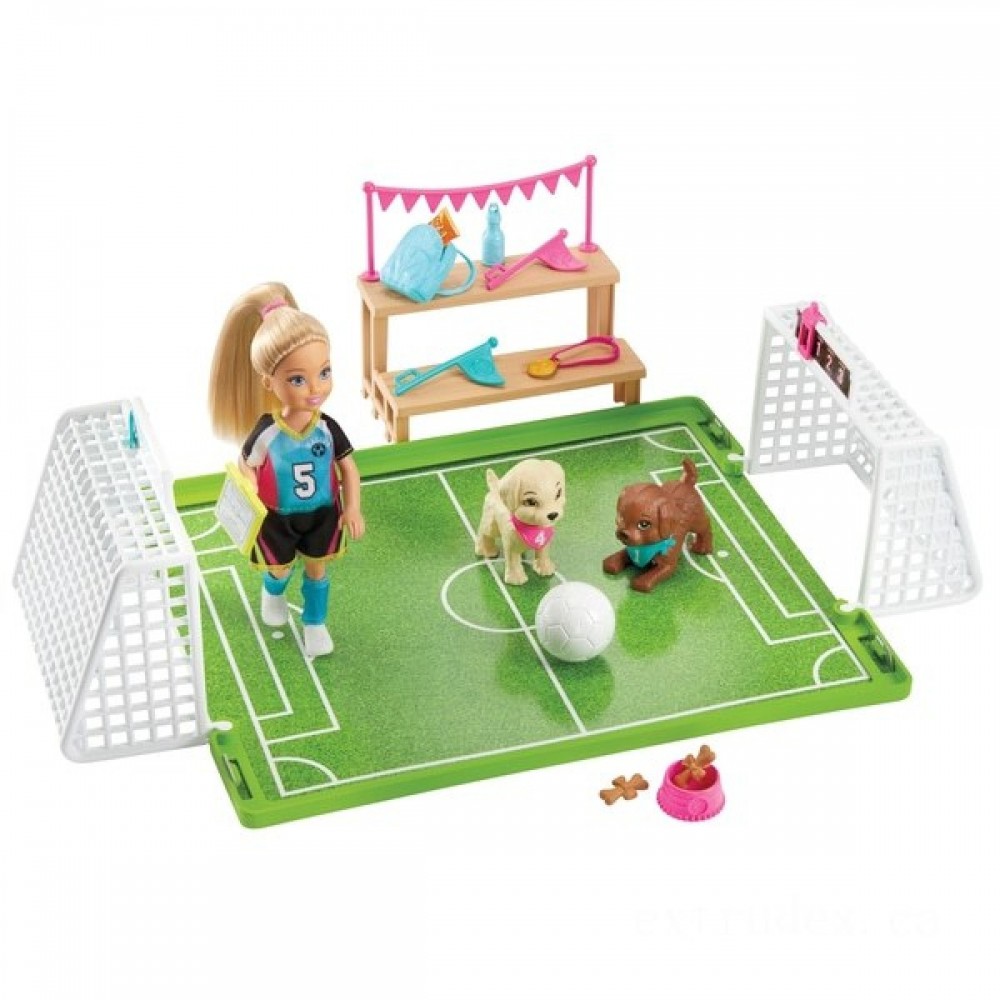 Bankruptcy Sale - Barbie Chelsea's Soccer Playset - Galore:£14[jcc9274ba]