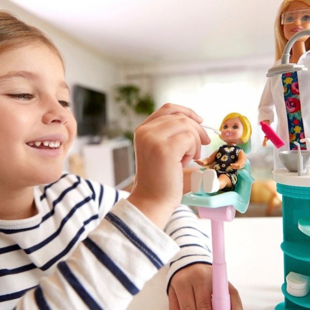 Best Price in Town - Barbie Careers Dental Practitioner Playset - Winter Wonderland Weekend Windfall:£16