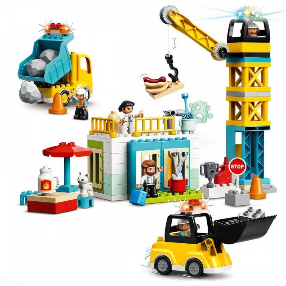 LEGO DUPLO High Rise Crane & Development Car Toys (10933 )