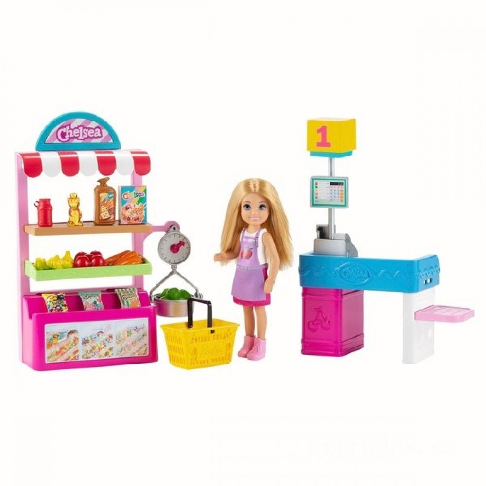 Barbie Chelsea May Be Snack Stand Playset and Dolly