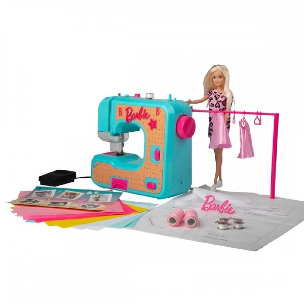 Barbie Embroidery Machine with Figurine