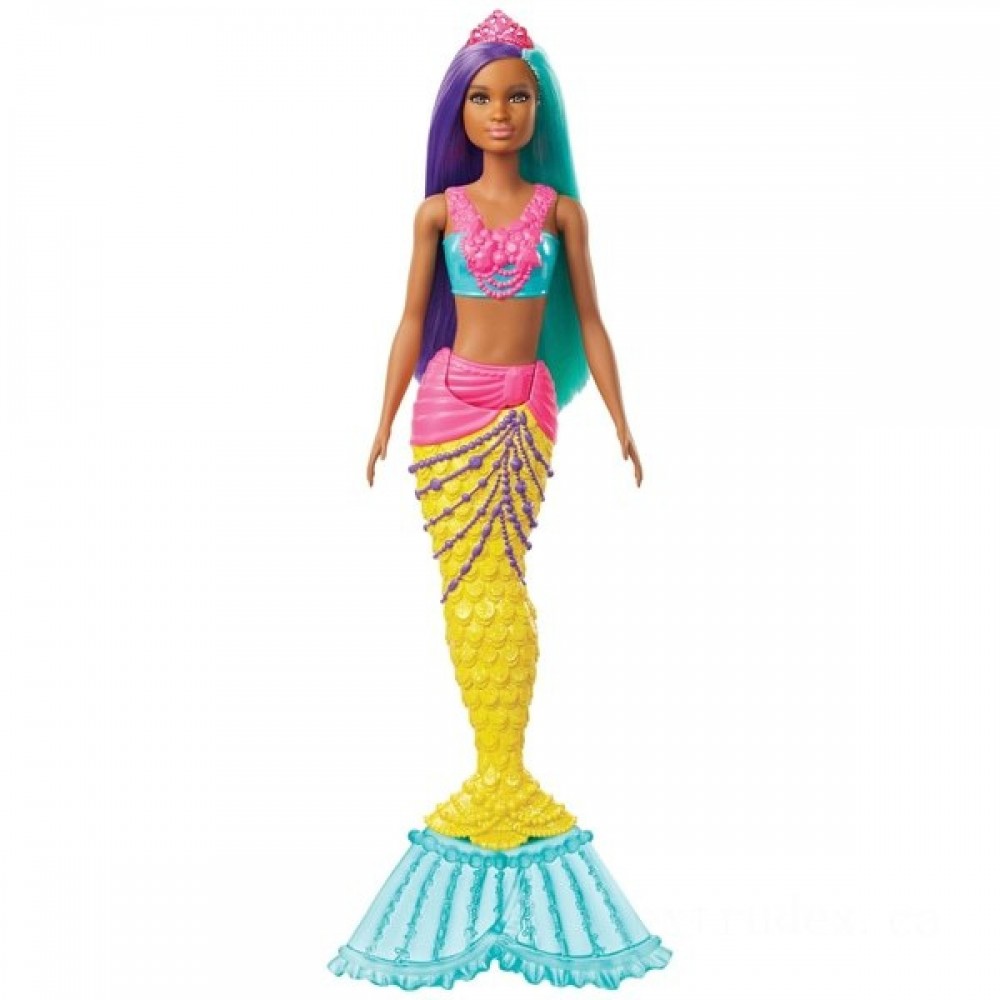 Blowout Sale - Barbie Dreamtopia Mermaid Dolly - Violet and Teal - Internet Inventory Blowout:£8
