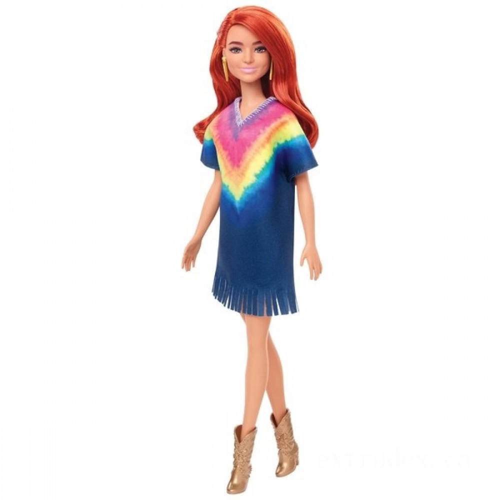 Discount Bonanza - Barbie Fashionista Figure 141 Tie Dye Dress - Off-the-Charts Occasion:£7