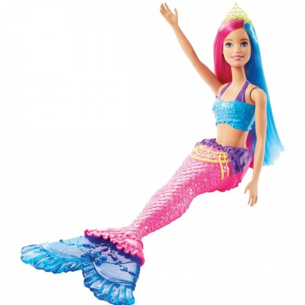 Price Match Guarantee - Barbie Dreamtopia Mermaid Figure - Pink as well as Blue - Markdown Mardi Gras:£7