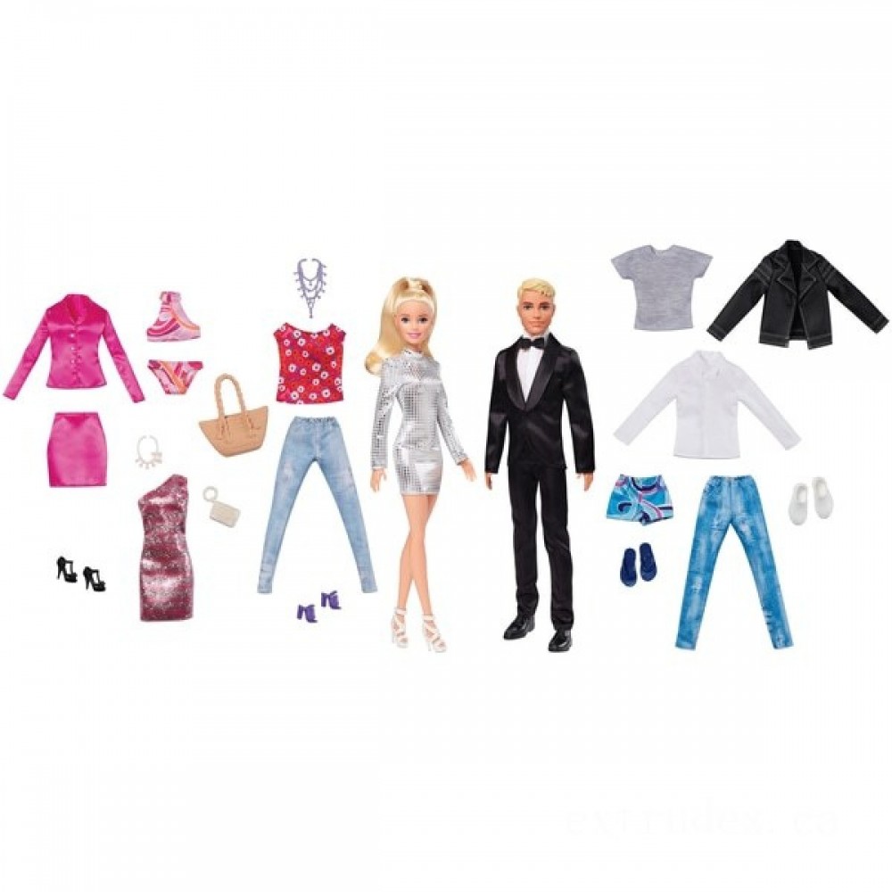 Barbie and also Ken Dolls Style Set