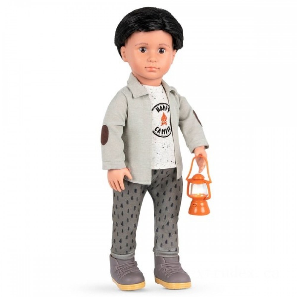 Doorbuster Sale - Our Generation Boy Camping Outdoors Deluxe Outfit - Father's Day Deal-O-Rama:£16[sac9336nt]