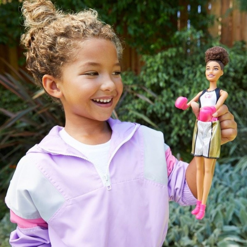 April Showers Sale - Barbie Sports Pugilist Figurine - Closeout:£10