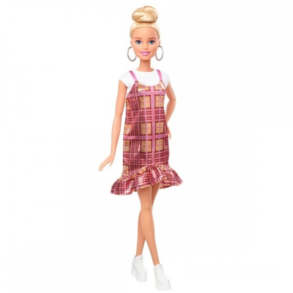Members Only Sale - Barbie Fashionista Toy 142 Plaid Dress - Reduced-Price Powwow:£7[nec9394ca]
