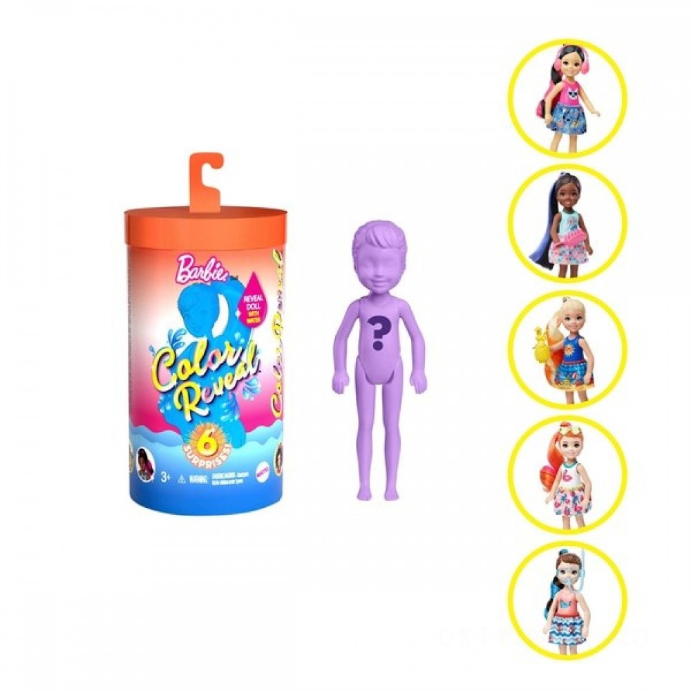 Everything Must Go Sale - Barbie Colour Reveal Chelsea Toy along with 6 Shocks - Web Warehouse Clearance Carnival:£5