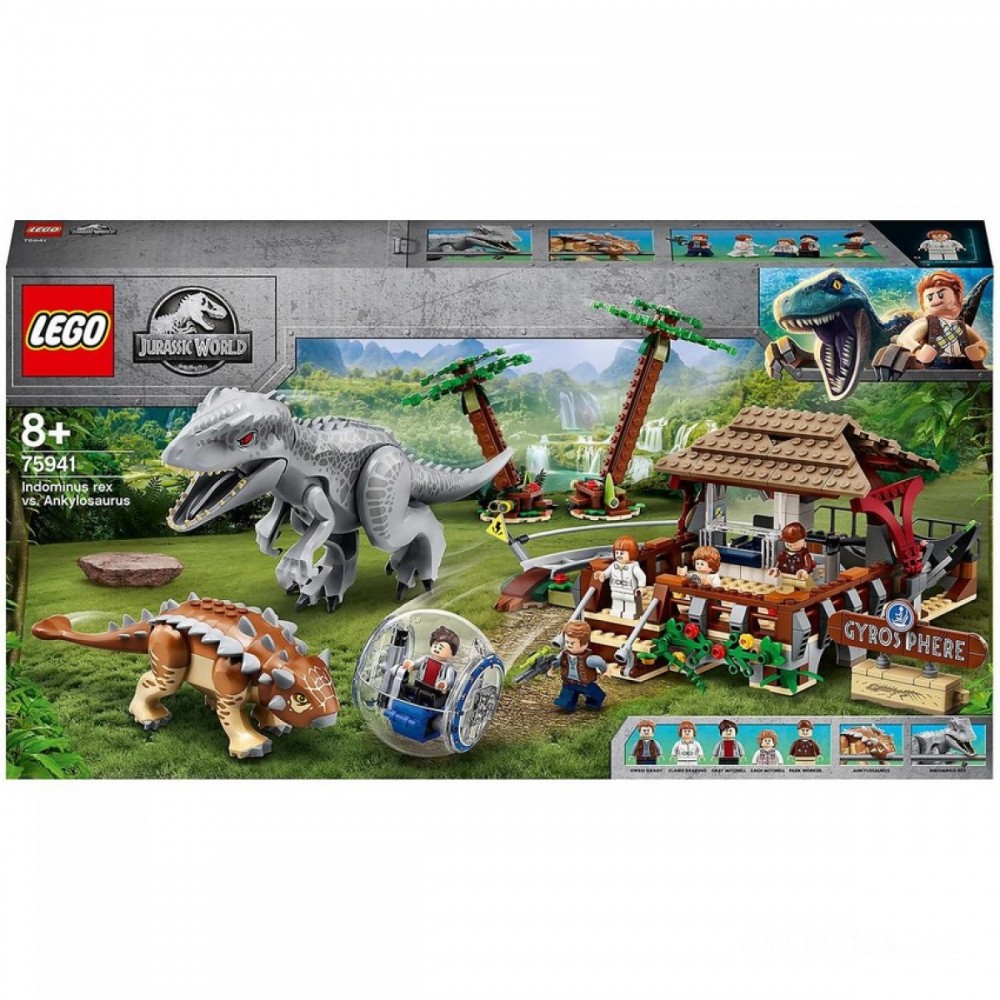 Web Sale - LEGO Jurassic Globe: Indominus Rex vs. Ankylosaurus Establish (75941 ) - Reduced-Price Powwow:£60