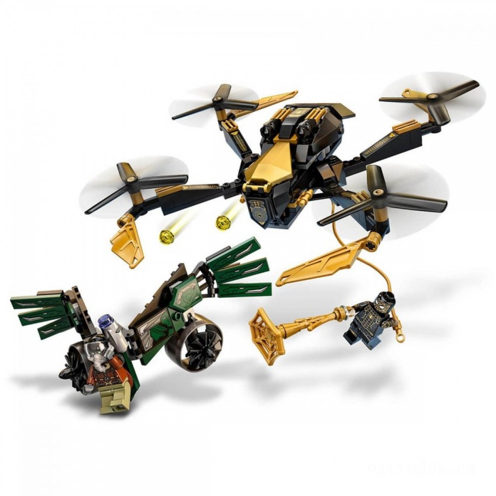 Final Sale - LEGO Super Heroes: Wonder Spider-Man's Drone Battle Structure Toy (76195 ) - Mania:£14