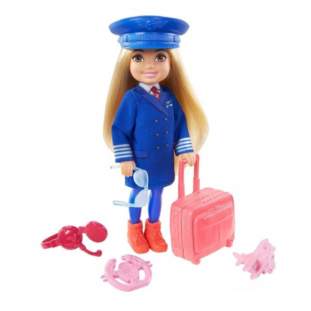 Holiday Gift Sale - Barbie Chelsea Occupation Toy - Aviator - End-of-Year Extravaganza:£9[coc9468li]