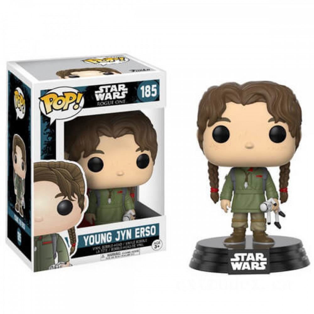 Star Wars Fake One Surge 2 Youthful Jyn Erso Funko Stand Out! Vinyl
