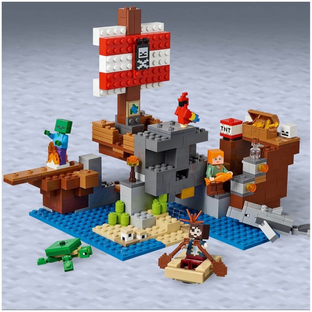 Mega Sale - LEGO Minecraft: The Pirate Ship Experience Plaything (21152 ) - Click and Collect Cash Cow:£34[gac9485wa]