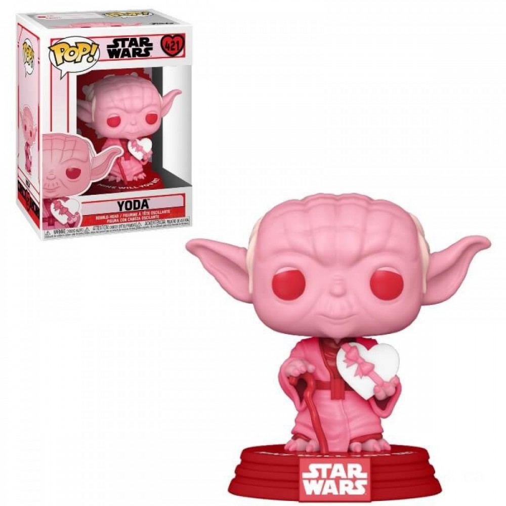 Superstar Wars Valentines Yoda along with Heart Funko Stand Out! Vinyl fabric