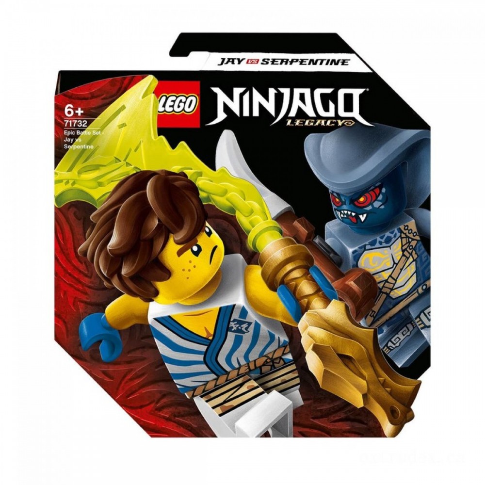 Discount Bonanza - LEGO NINJAGO: Heritage Legendary Struggle Prepare Jay vs. Serpentine (71732 ) - Friends and Family Sale-A-Thon:£7