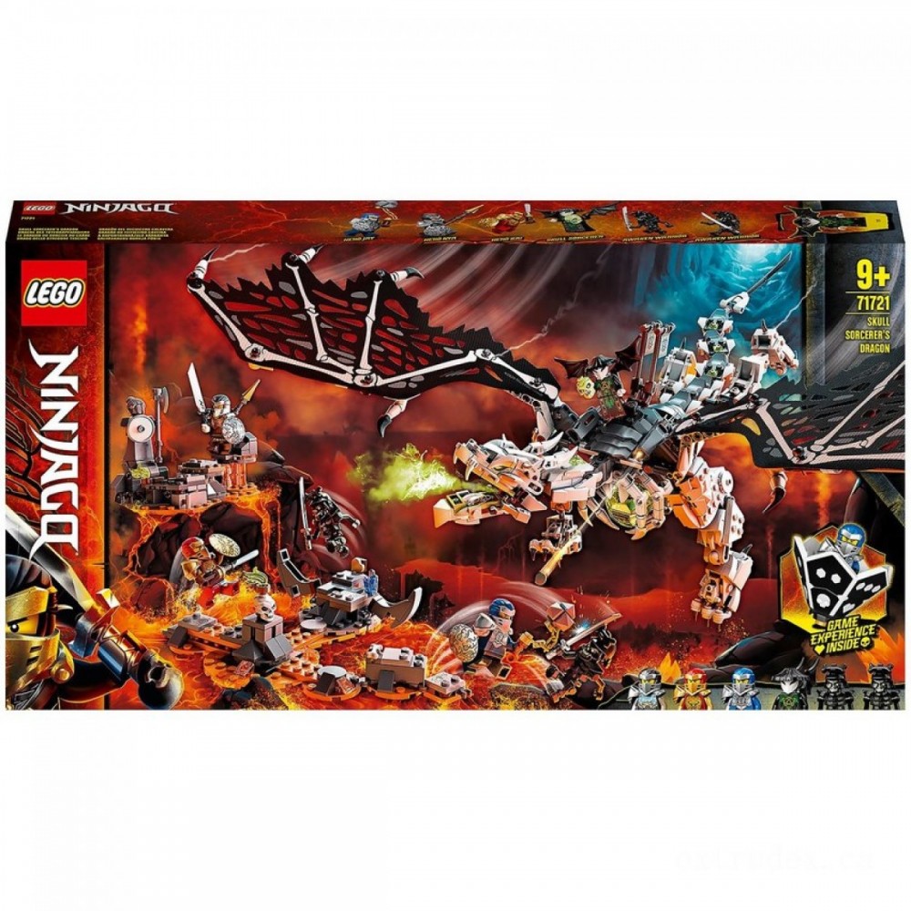 LEGO NINJAGO: Cranium Sorcerer's Dragon Panel Video game Establish (71721 )
