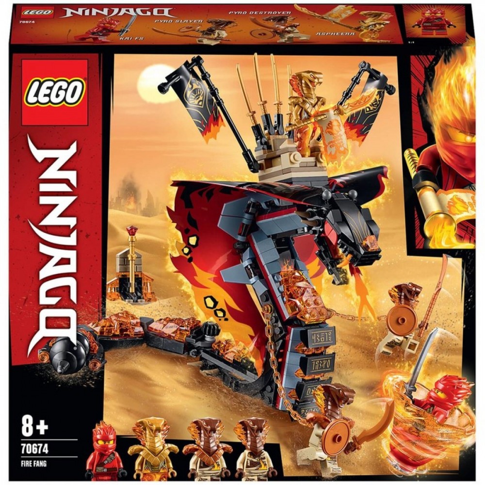 Shop Now - LEGO NINJAGO: Fire Cog Snake Toy for Children (70674 ) - Sale-A-Thon:£29