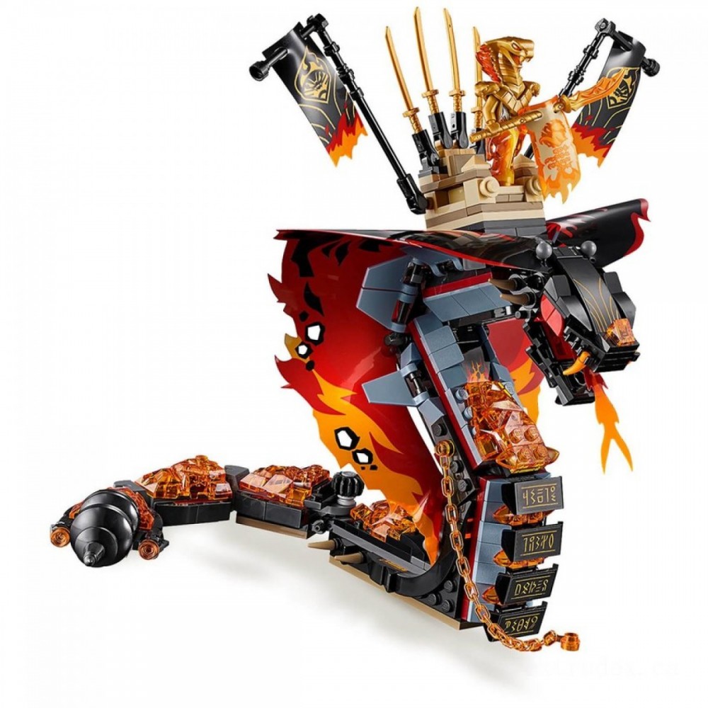Pre-Sale - LEGO NINJAGO: Fire Cog Serpent Plaything for Kids (70674 ) - Doorbuster Derby:£27