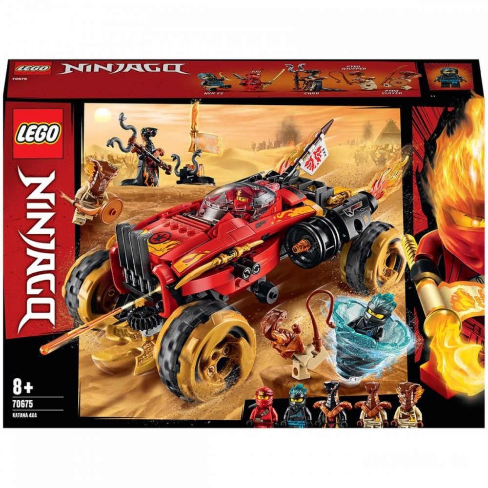 LEGO NINJAGO: Katana 4x4 Automobile Dabble 5 Minifigures: (70675 )